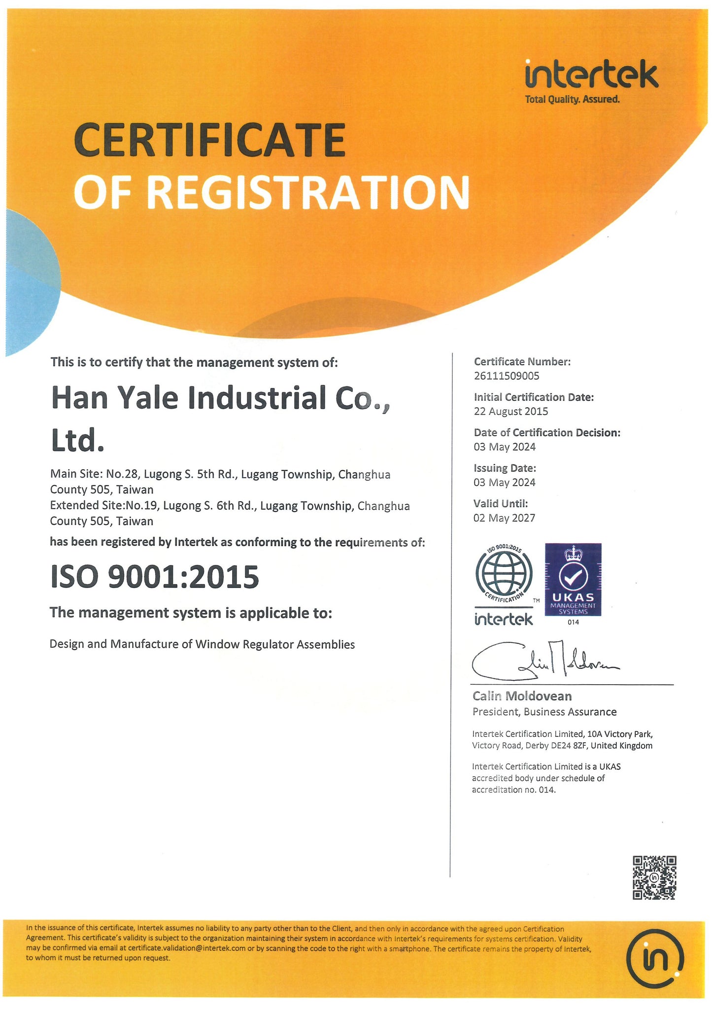 Han Yale Ind. Co., Ltd.